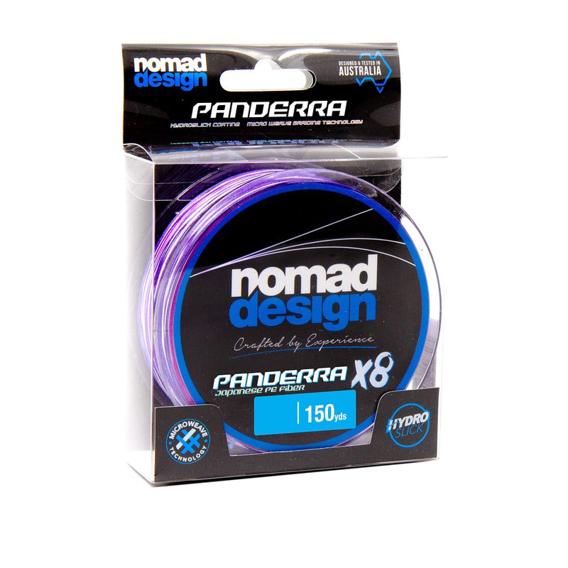 Nomad Design PANDERRA 40lb Test Multicolor - Premium Multicolor PE Fiber Fishing Line with Micro Weave Technology, Hydroslick Coating, and Increased Casting Distance